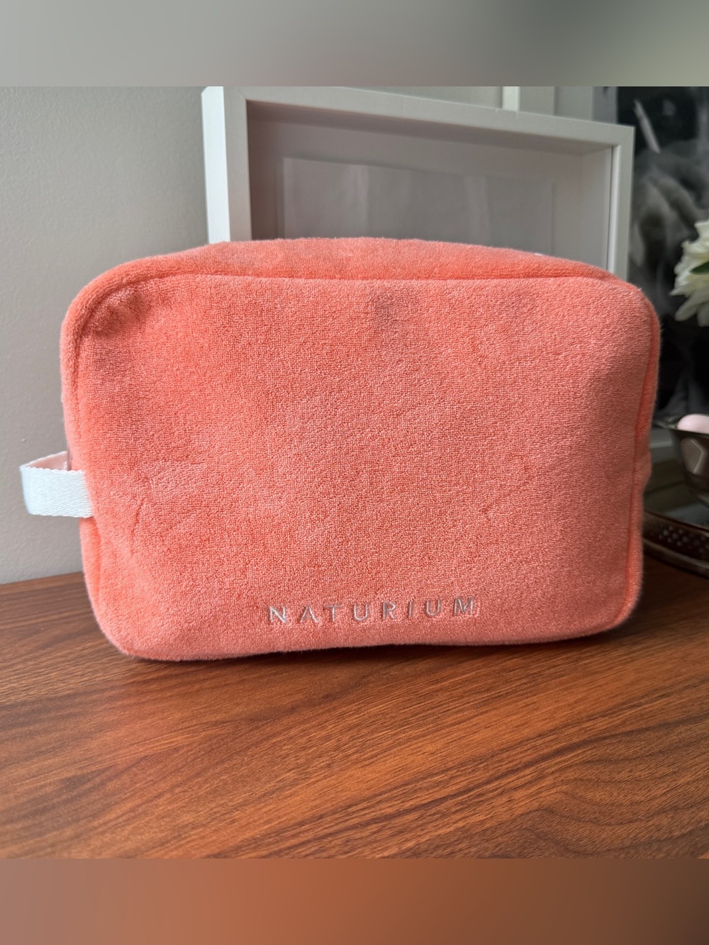 Naturium coral terry cloth Cosmetic Bag NEW